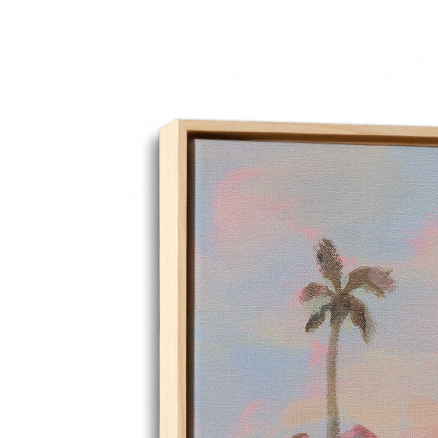 [Color:American Maple], Picture of art in a American Maple frame at an angle