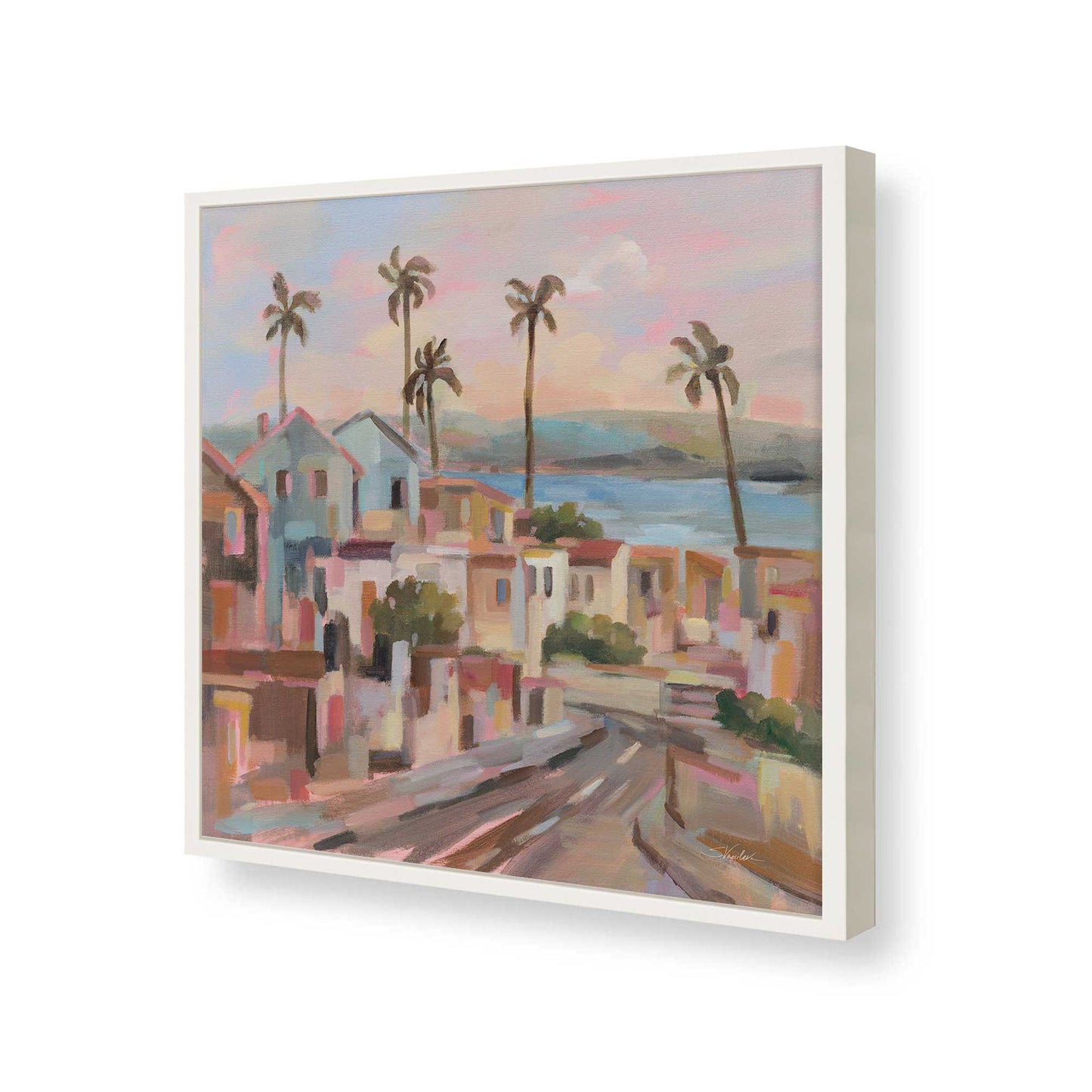 [Color:Opaque White], Picture of art in a Opaque White frame of the corner