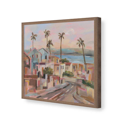 [Color:Walnut], Picture of art in a Walnut frame of the corner