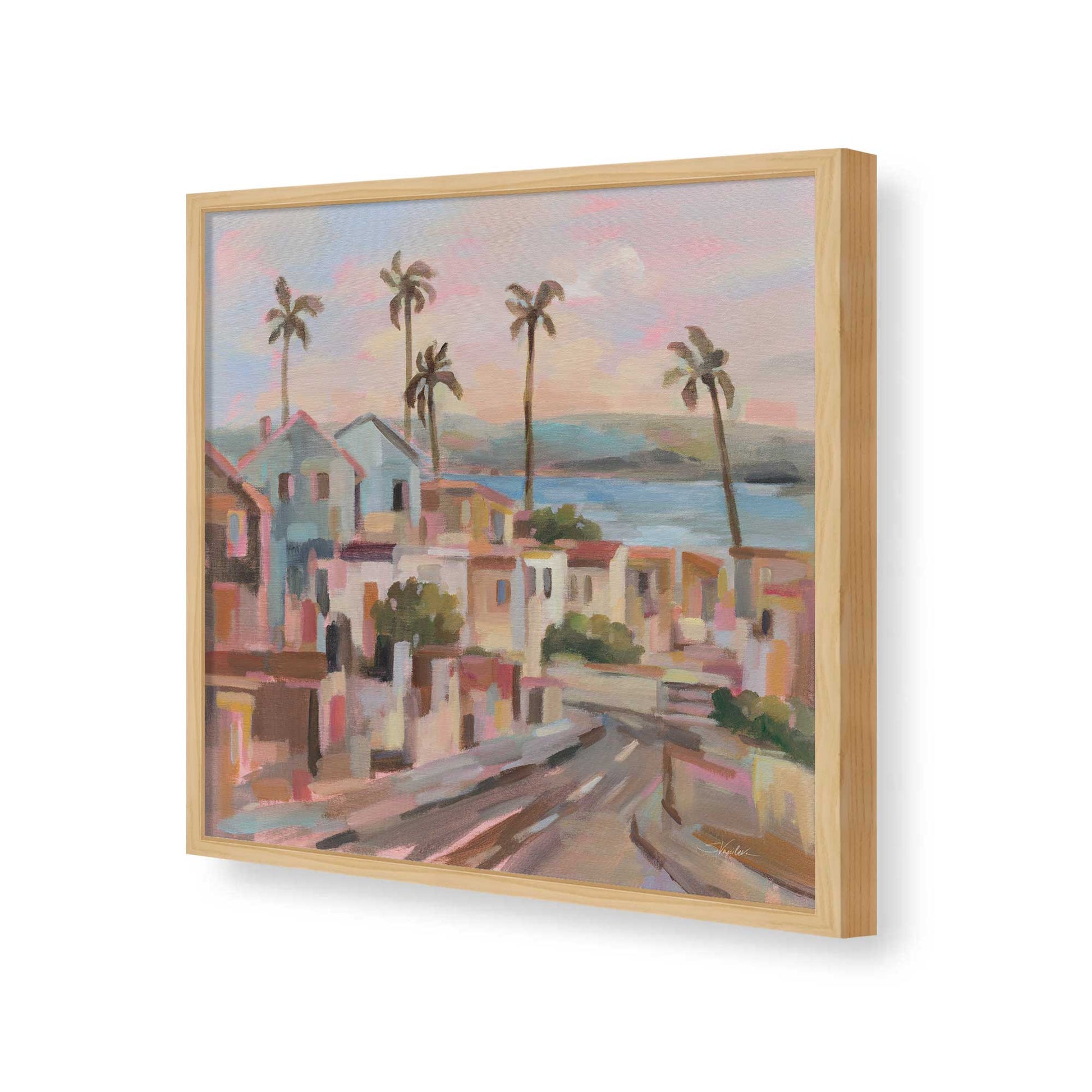 [Color:American Maple], Picture of art in a American Maple frame of the corner