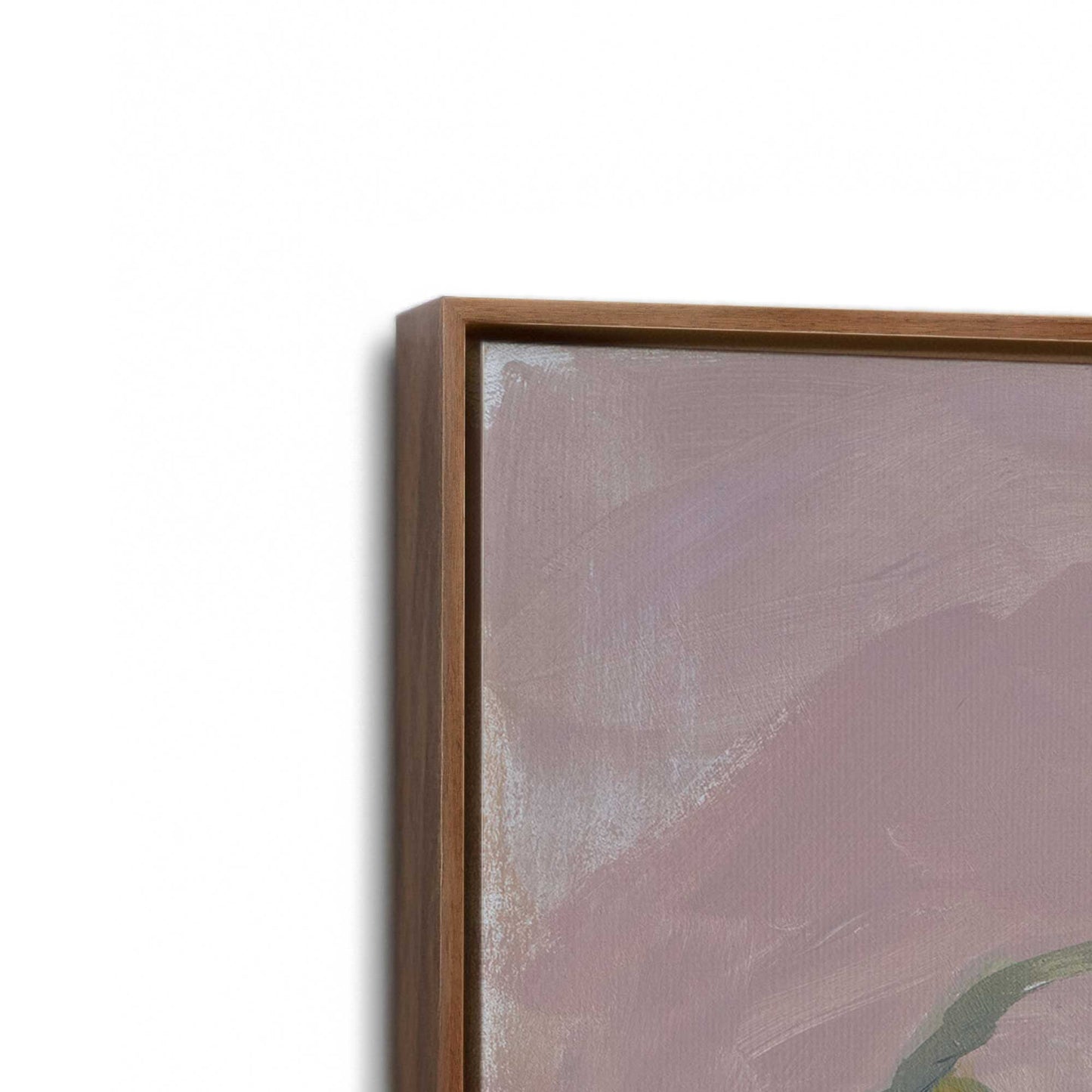 [Color:Walnut], Picture of art in a Walnut frame at an angle