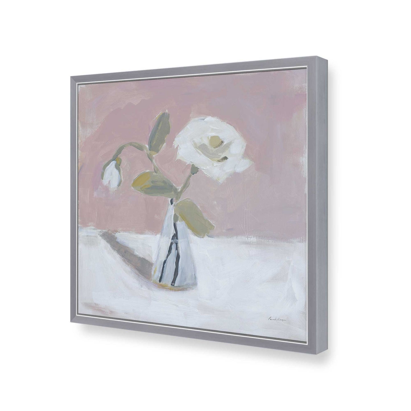 [Color:Polished Chrome], Picture of art in a Polished Chrome frame of the corner