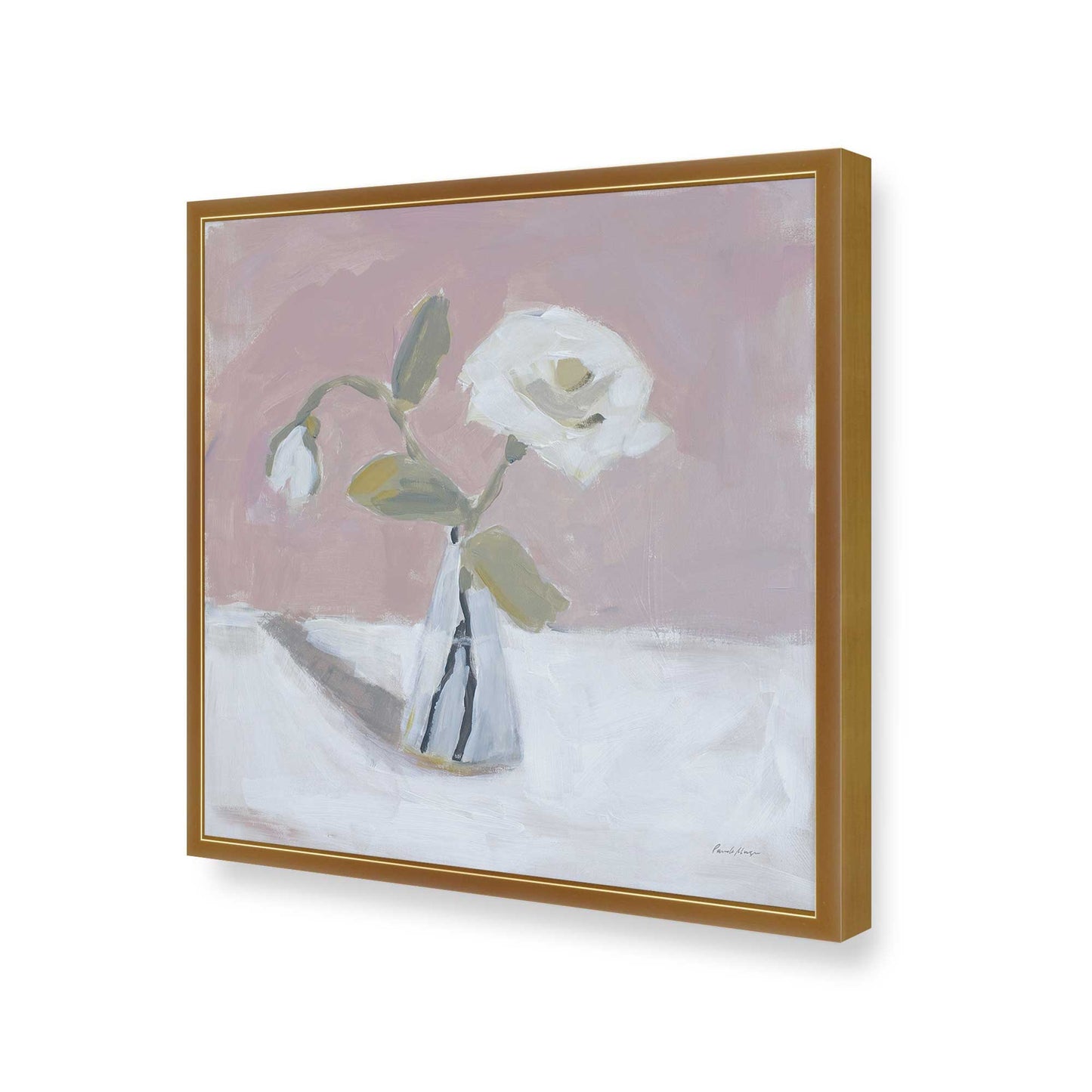 [Color:Polished Gold], Picture of art in a Polished Gold frame of the corner