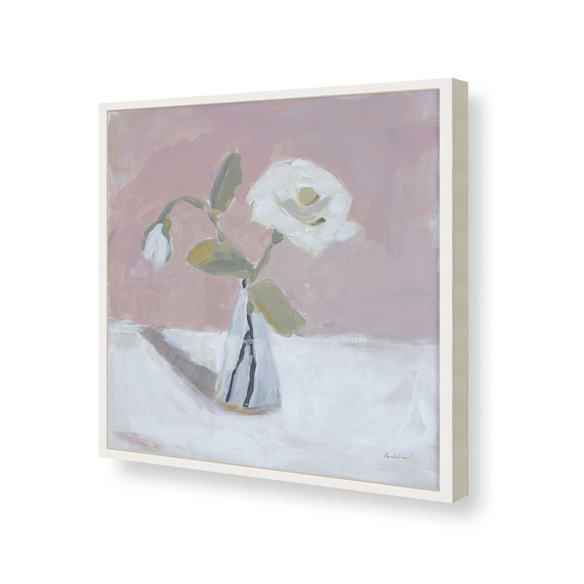 [Color:Opaque White], Picture of art in a Opaque White frame of the corner