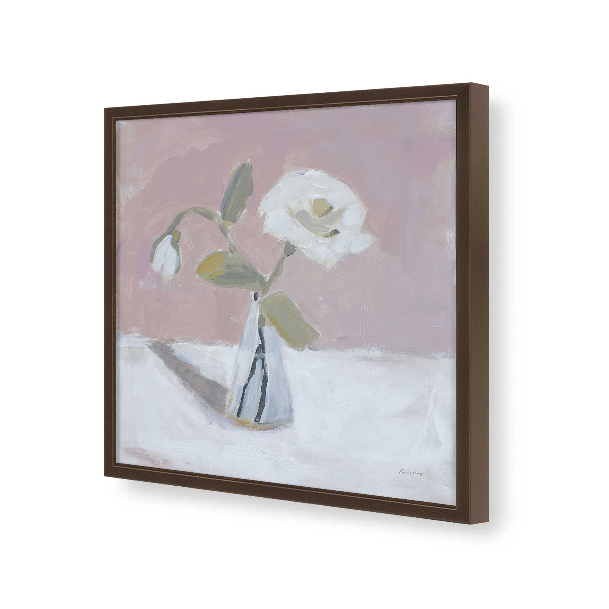 [Color:Espresso], Picture of art in a Espresso frame of the corner