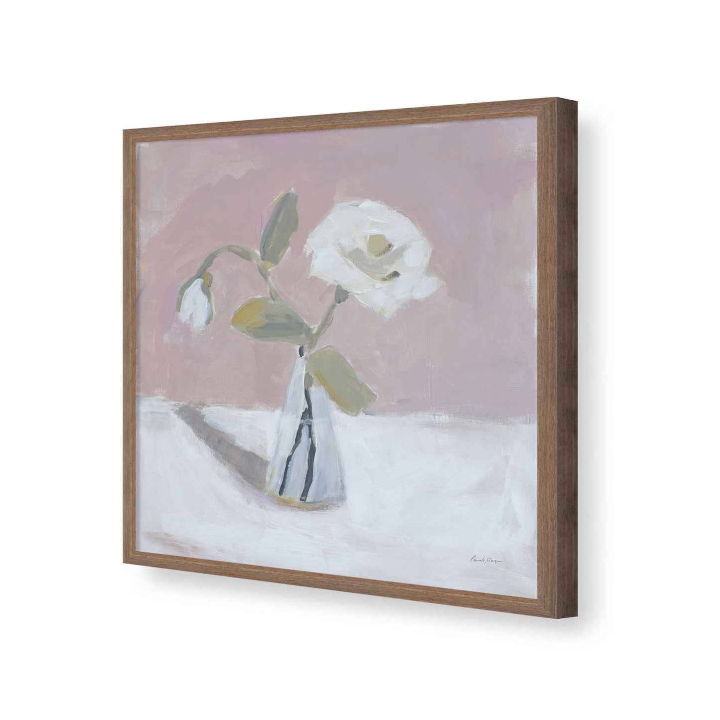 [Color:Walnut], Picture of art in a Walnut frame of the corner