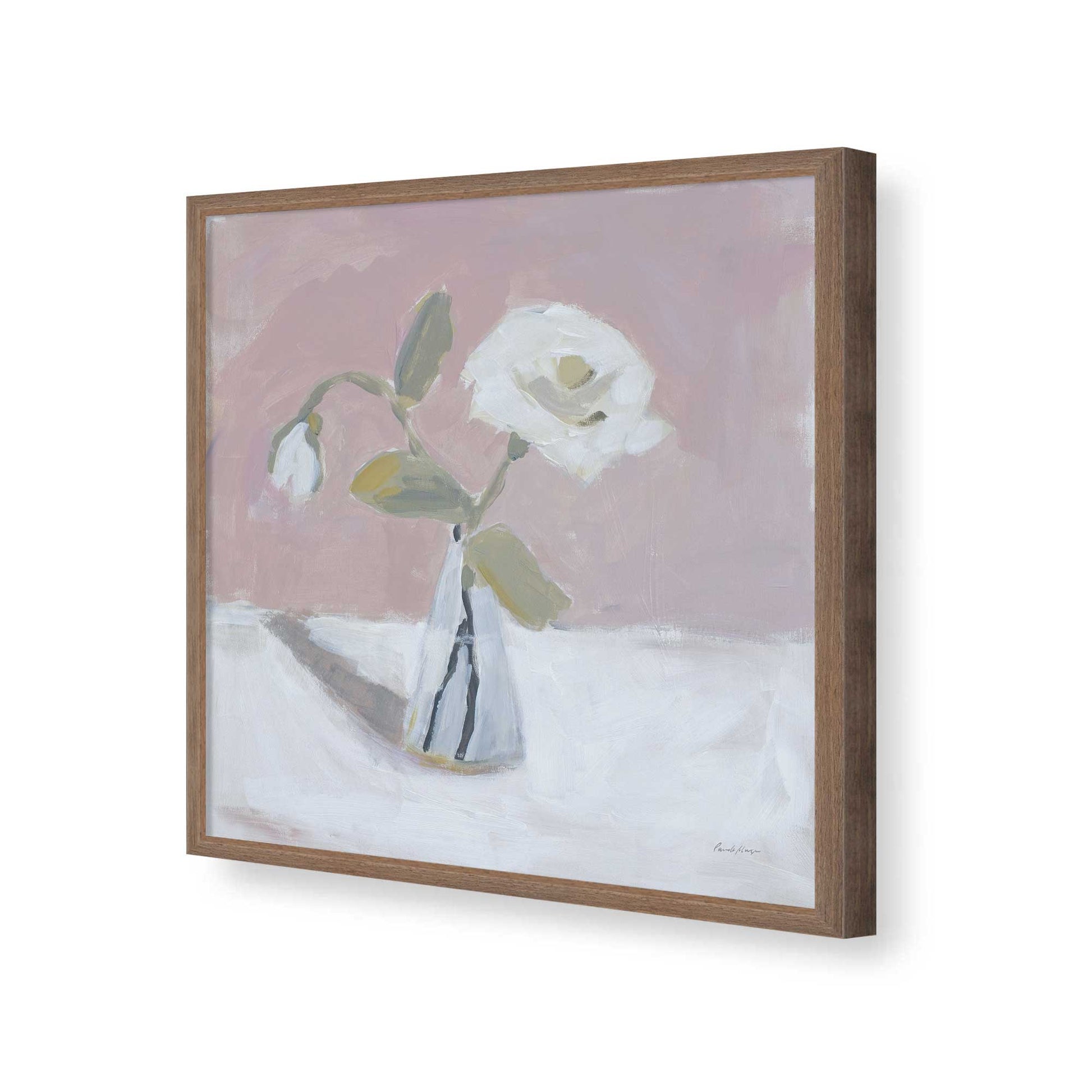 [Color:Walnut], Picture of art in a Walnut frame of the corner