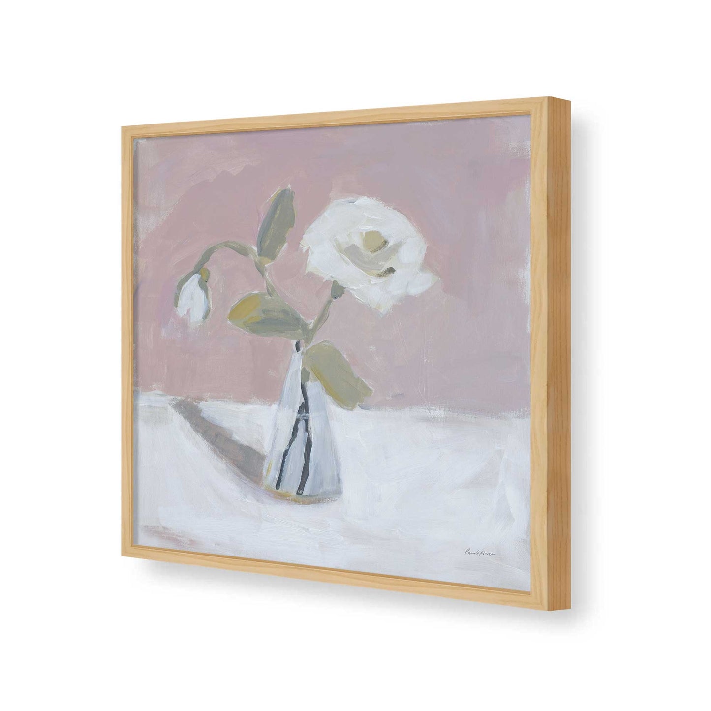 [Color:American Maple], Picture of art in a American Maple frame of the corner