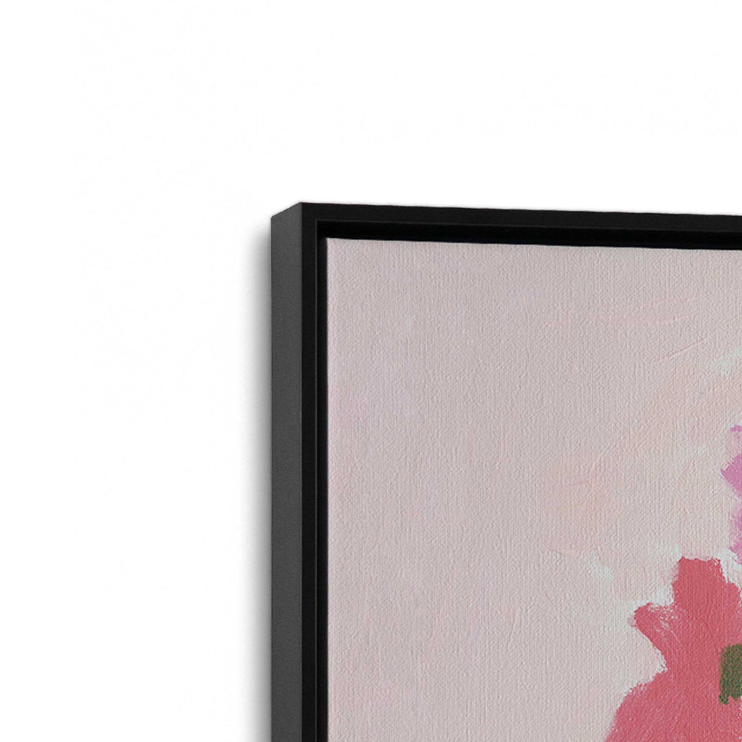 [Color:Satin Black], Picture of art in a Satin Black frame at an angle