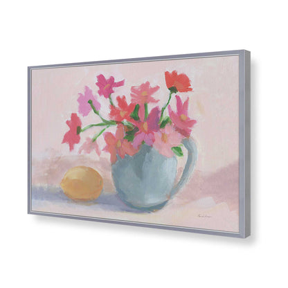 [Color:Polished Chrome], Picture of art in a Polished Chrome frame of the corner