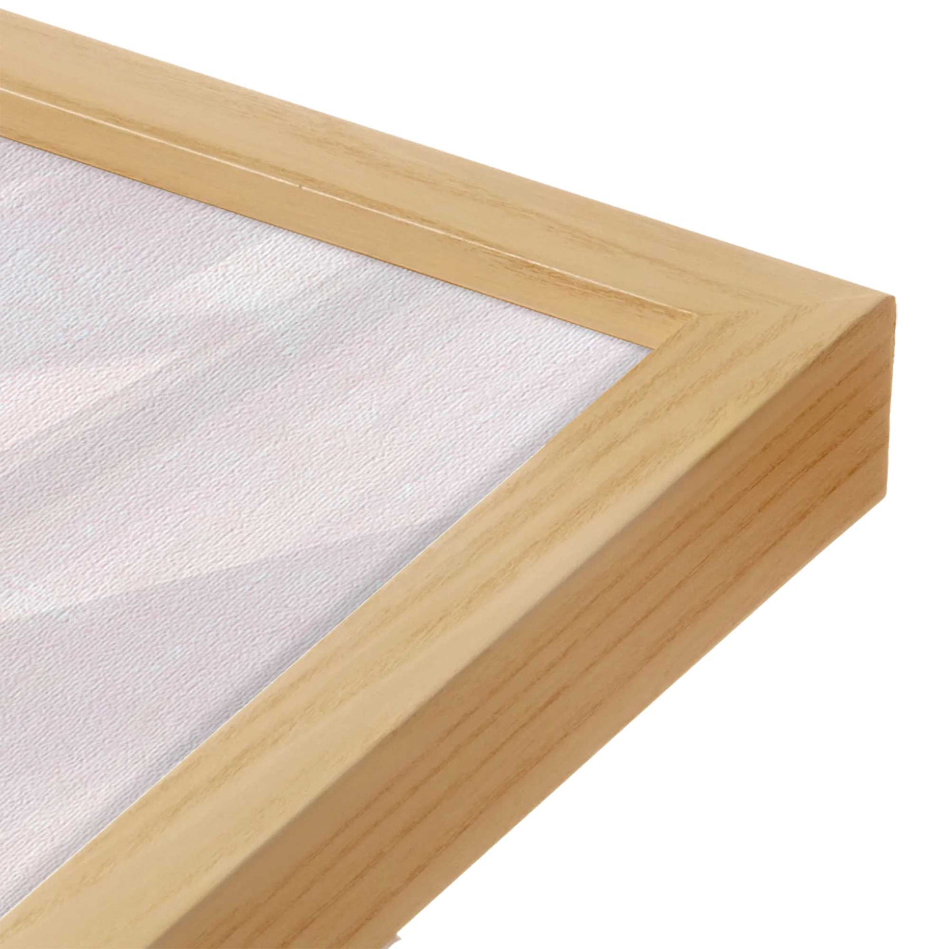 [Color:American Maple], Picture of art in a American Maple frame at an angle