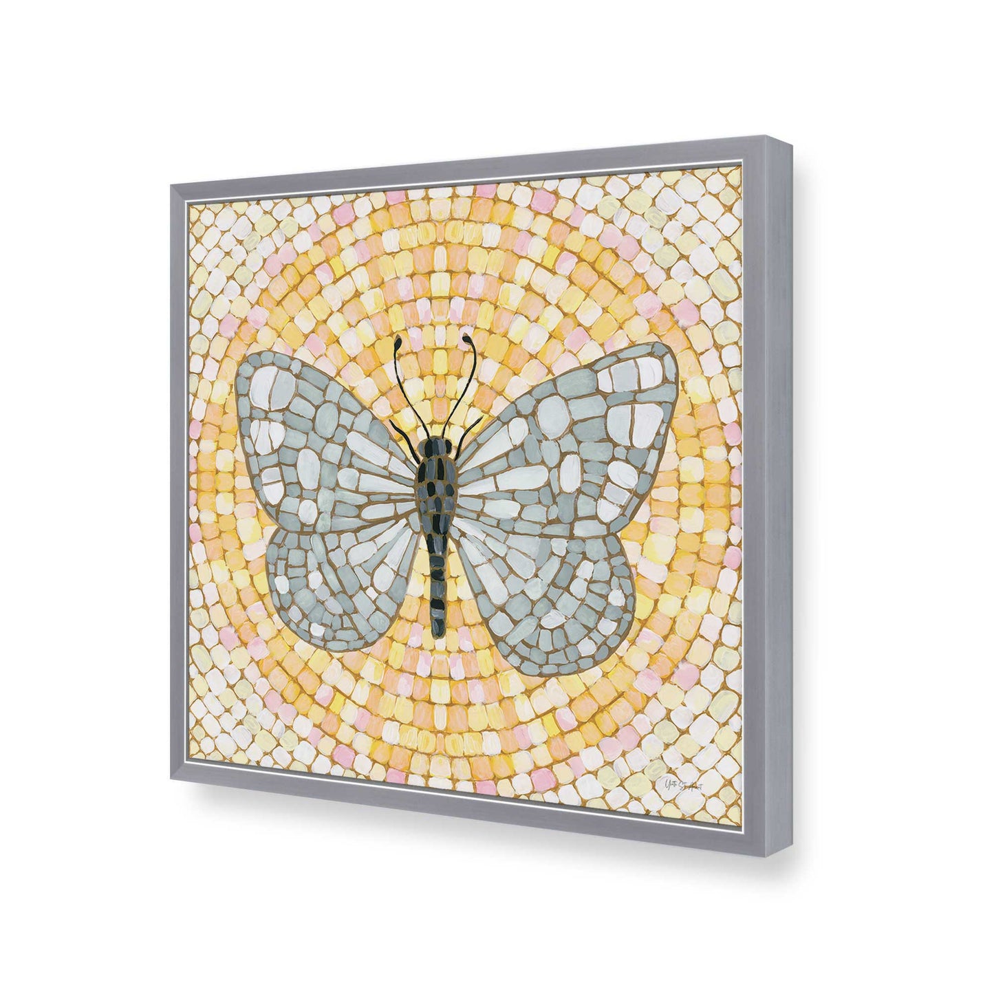 [Color:Polished Chrome], Picture of art in a Polished Chrome frame of the corner