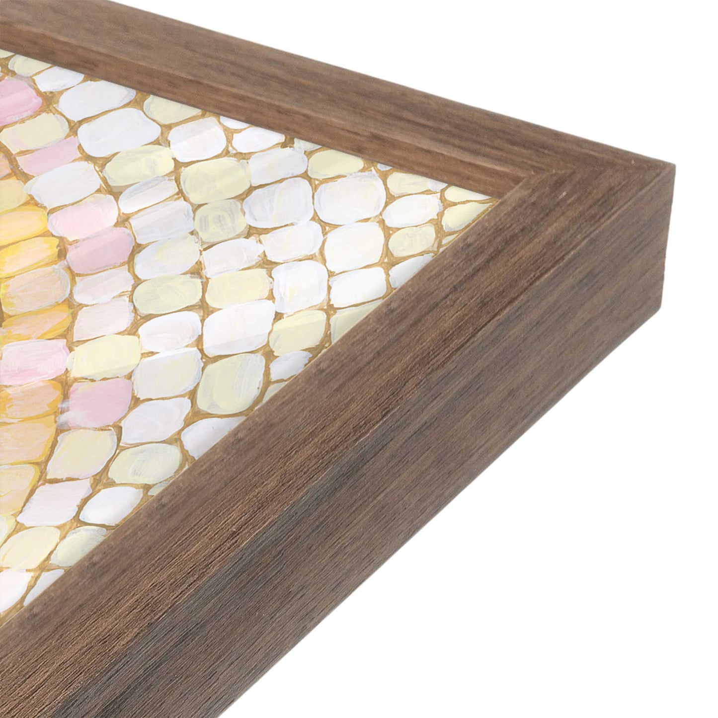[Color:Walnut], Picture of art in a Walnut frame at an angle