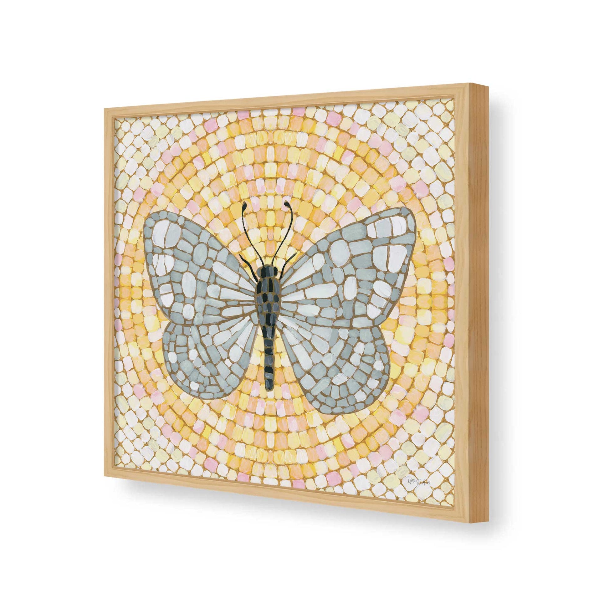 [Color:American Maple], Picture of art in a American Maple frame of the corner