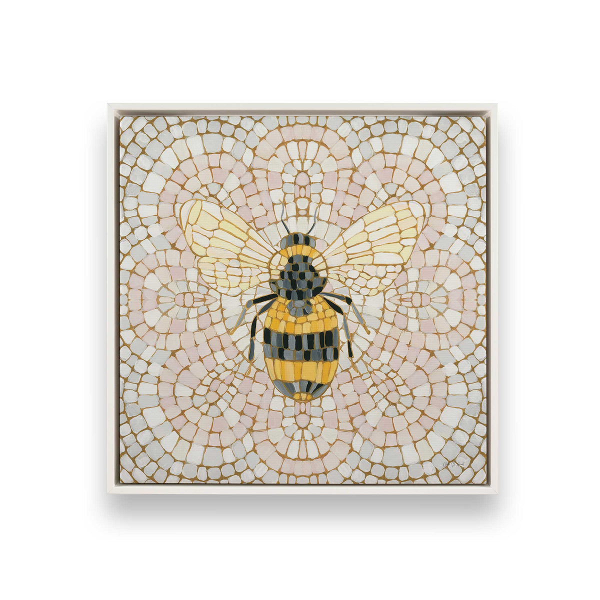 [Color:Opaque White], Picture of art in a White frame