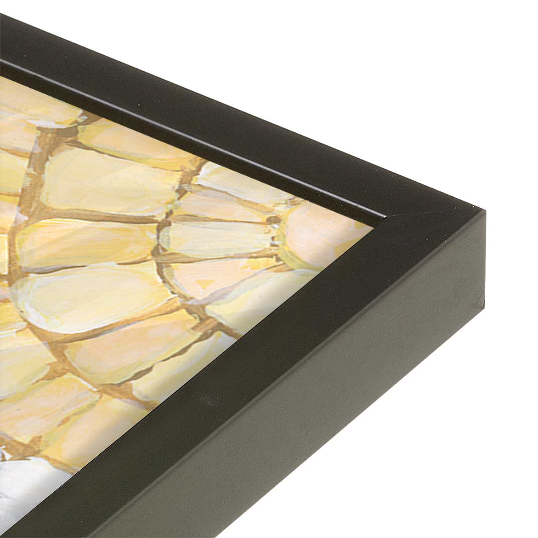 [Color:Satin Black], Picture of art in a Satin Black frame at an angle