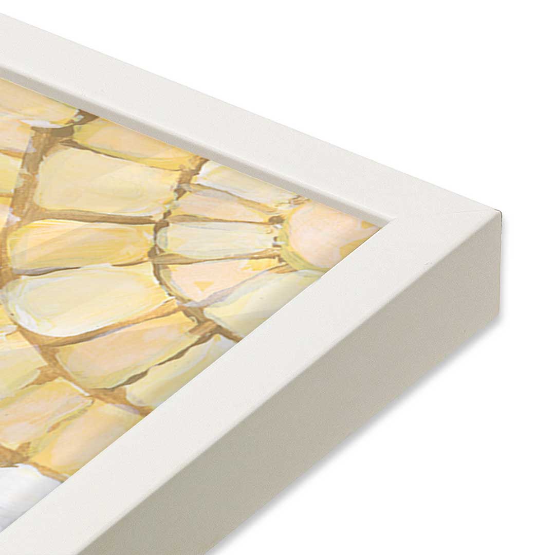 [Color:Opaque White], Picture of art in a Opaque White frame at an angle