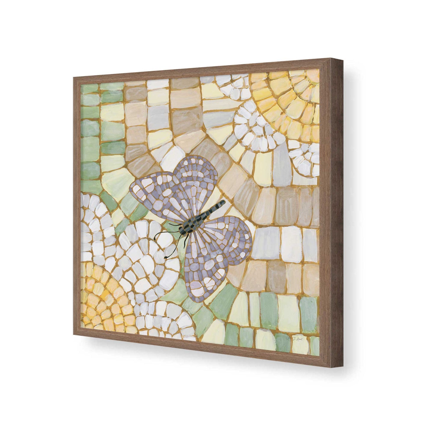 [Color:Walnut], Picture of art in a Walnut frame of the corner