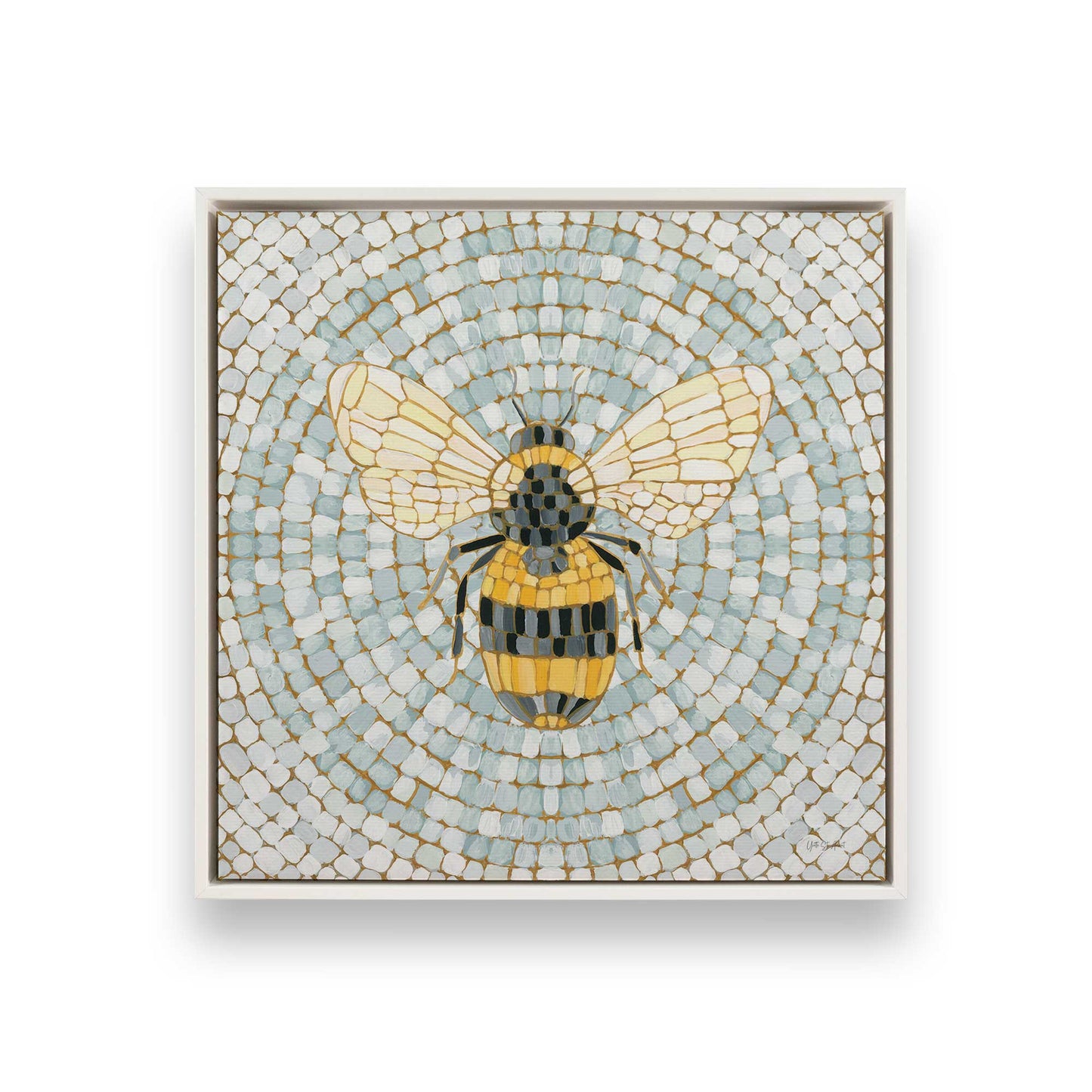 [Color:Opaque White], Picture of art in a White frame