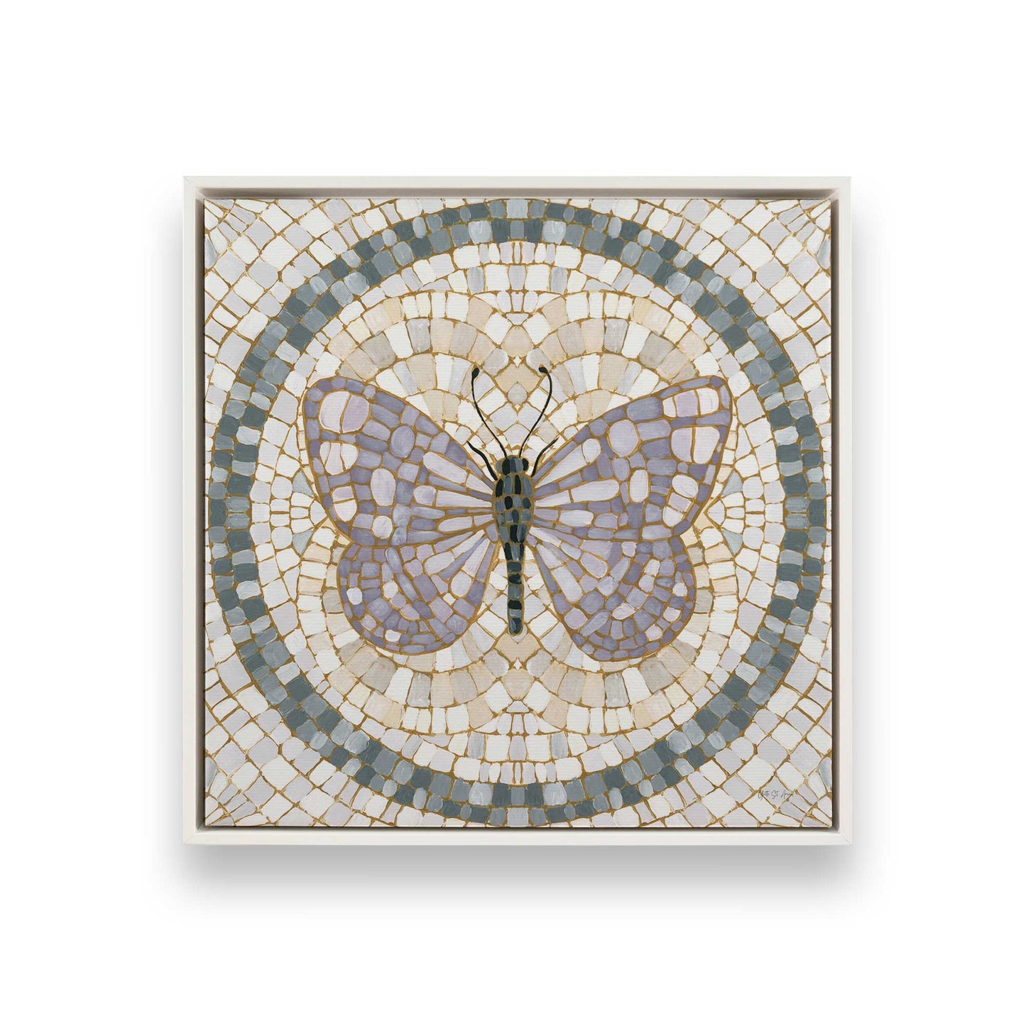 [Color:Opaque White], Picture of art in a White frame