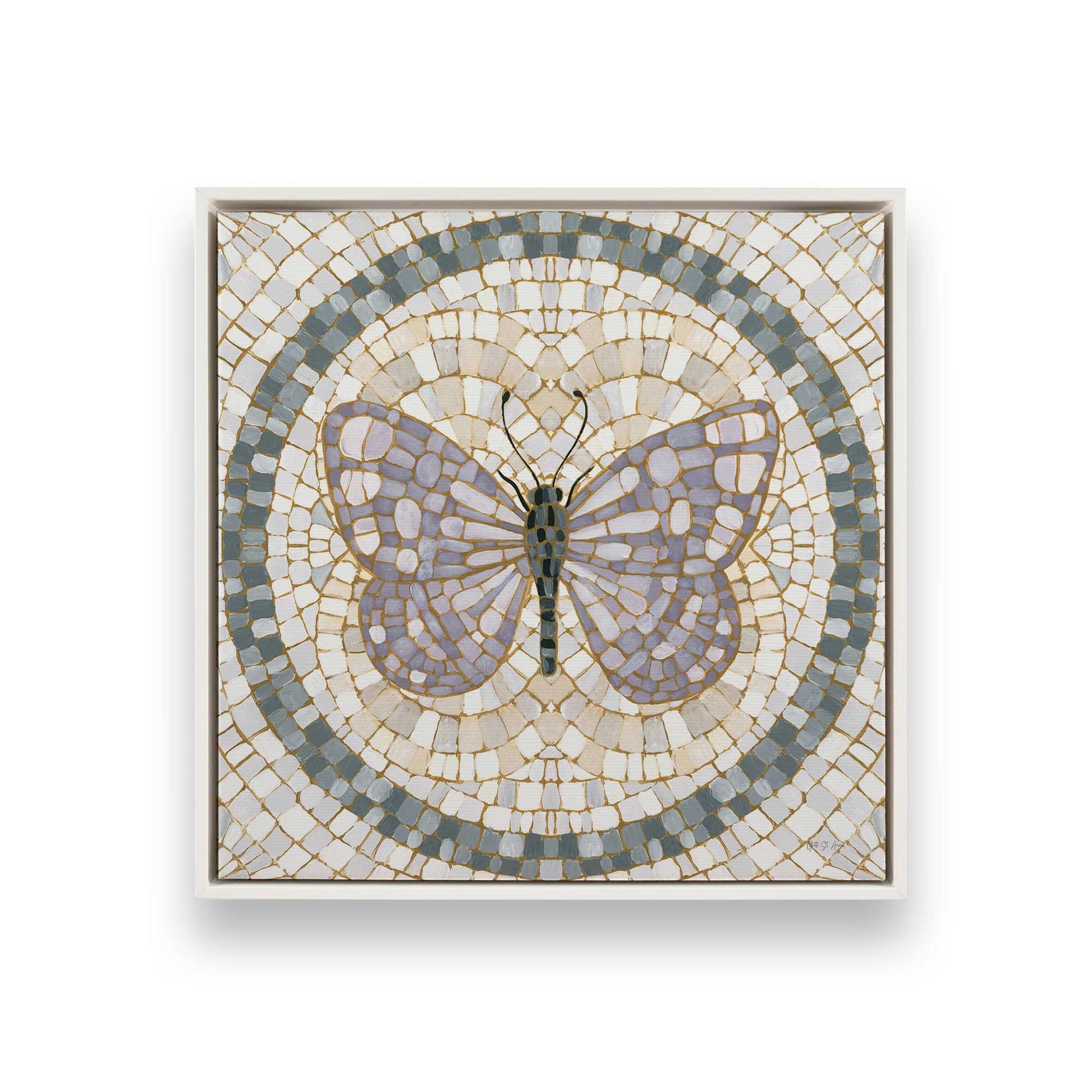 [Color:Opaque White], Picture of art in a White frame