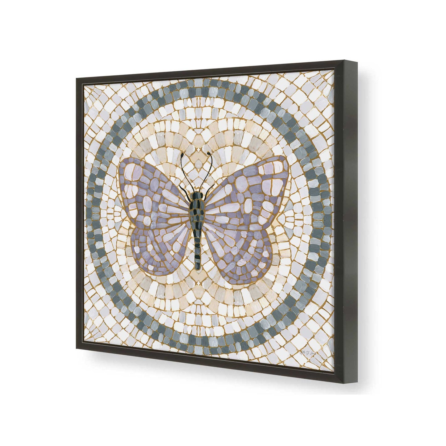 [Color:Satin Black], Picture of art in a Satin Black frame of the corner