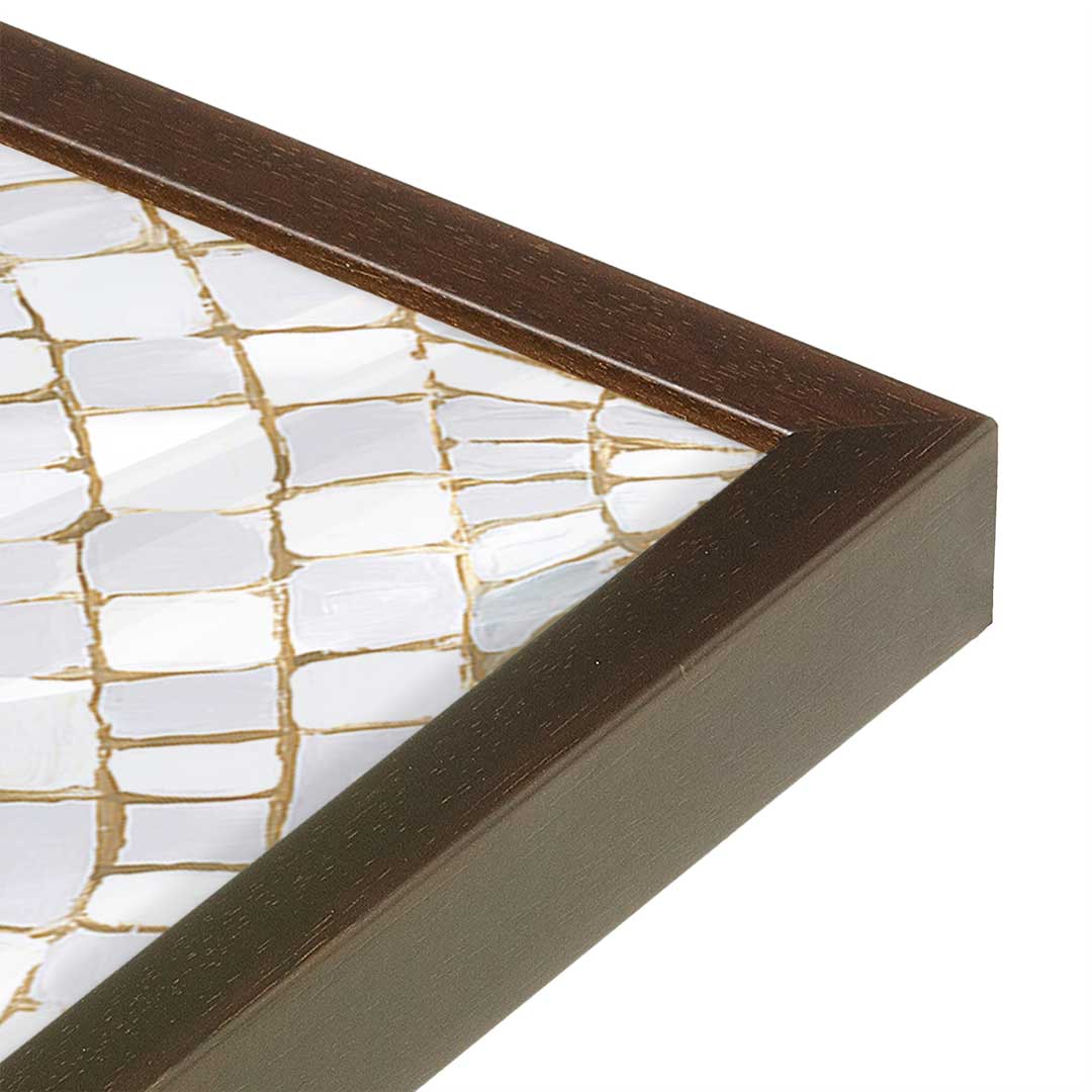 [Color:Espresso], Picture of art in a Espresso frame at an angle