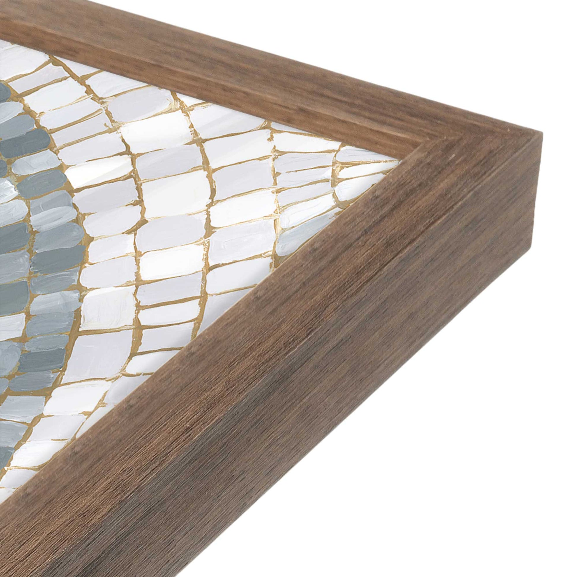 [Color:Walnut], Picture of art in a Walnut frame at an angle