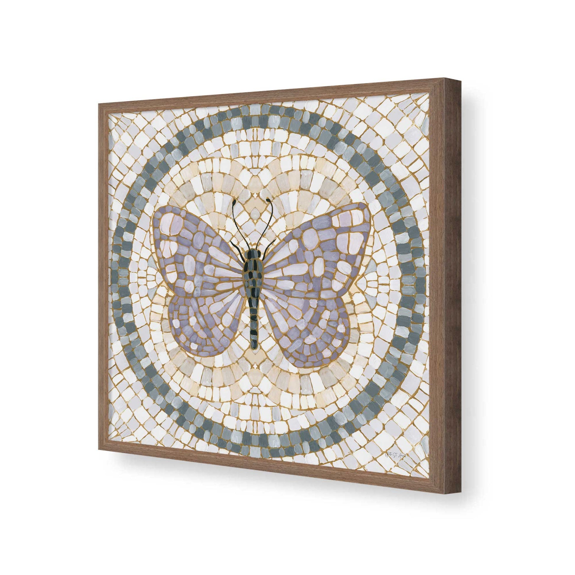 [Color:Walnut], Picture of art in a Walnut frame of the corner