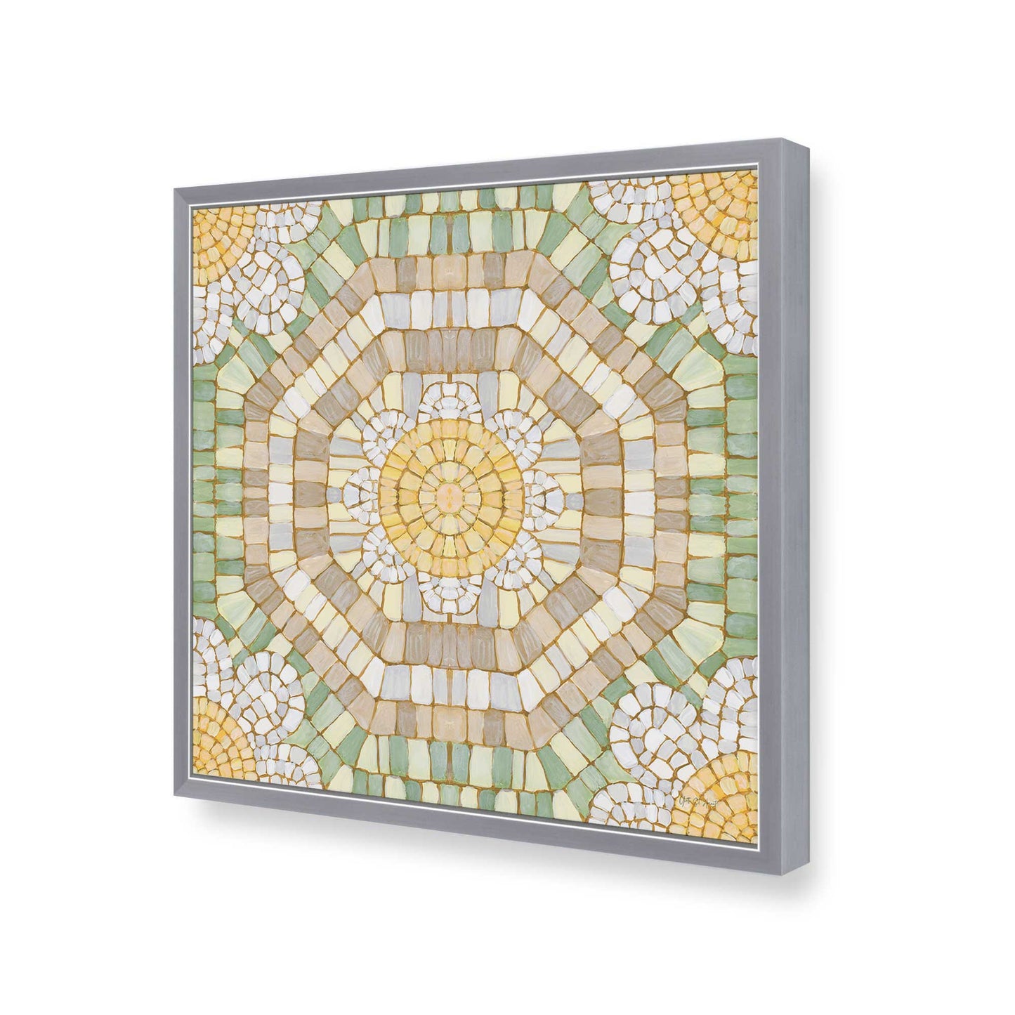 [Color:Polished Chrome], Picture of art in a Polished Chrome frame of the corner