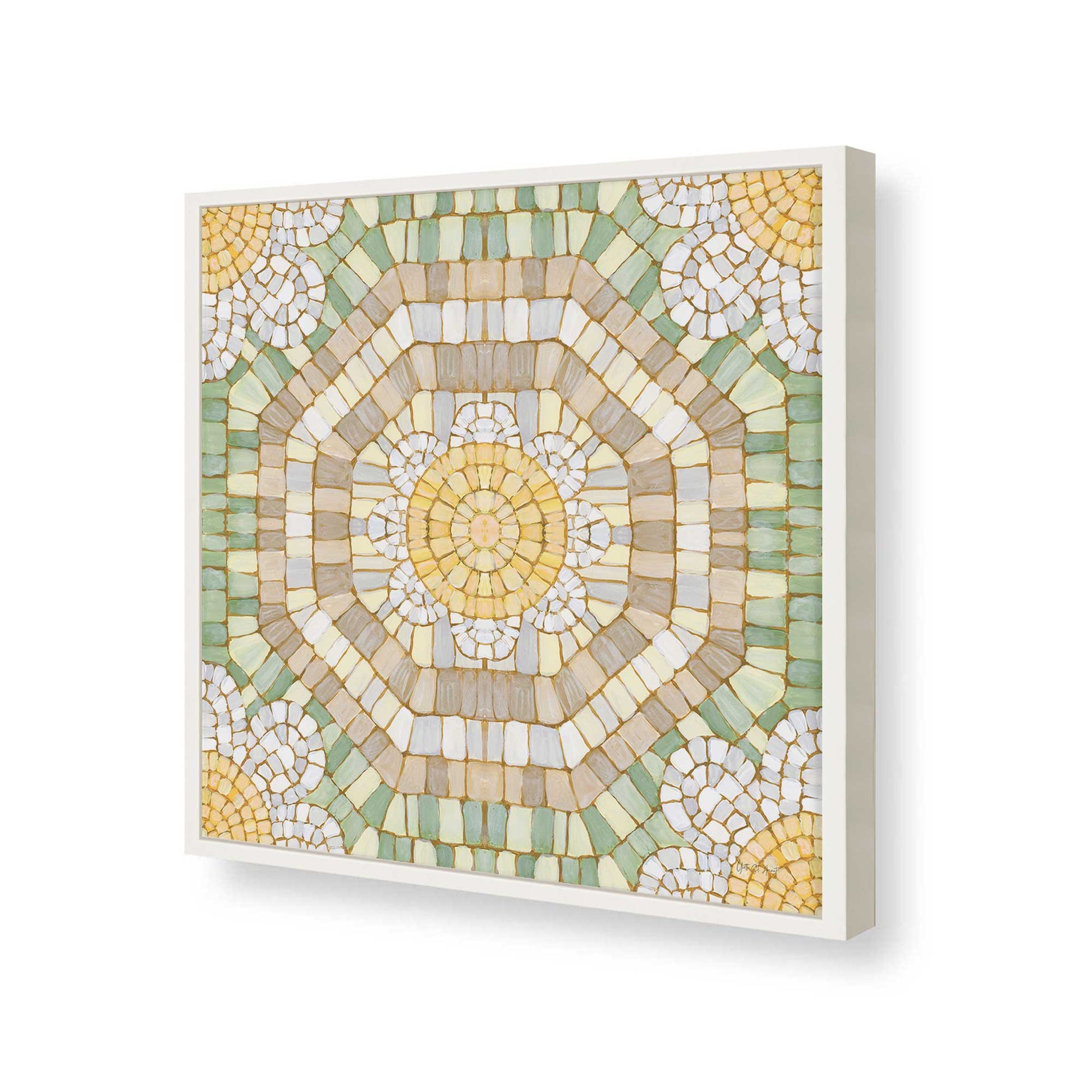 [Color:Opaque White], Picture of art in a Opaque White frame of the corner