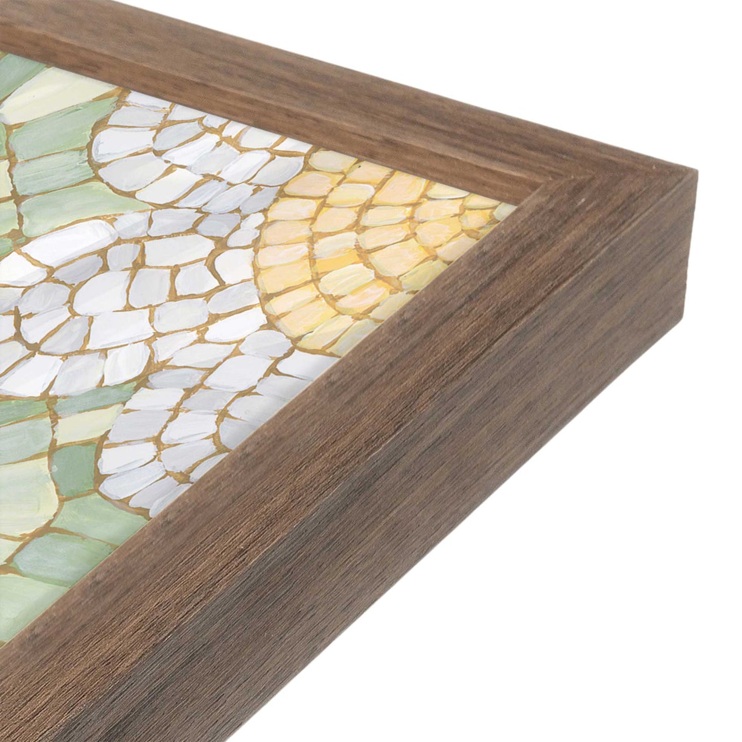 [Color:Walnut], Picture of art in a Walnut frame at an angle