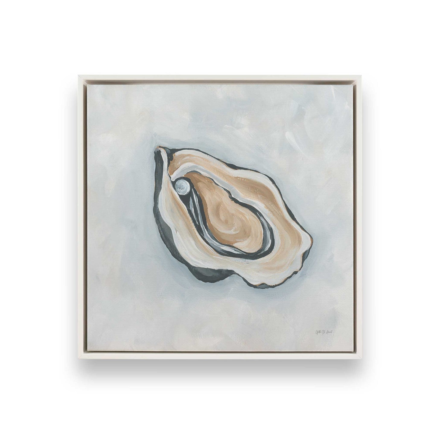 [Color:Opaque White], Picture of art in a White frame