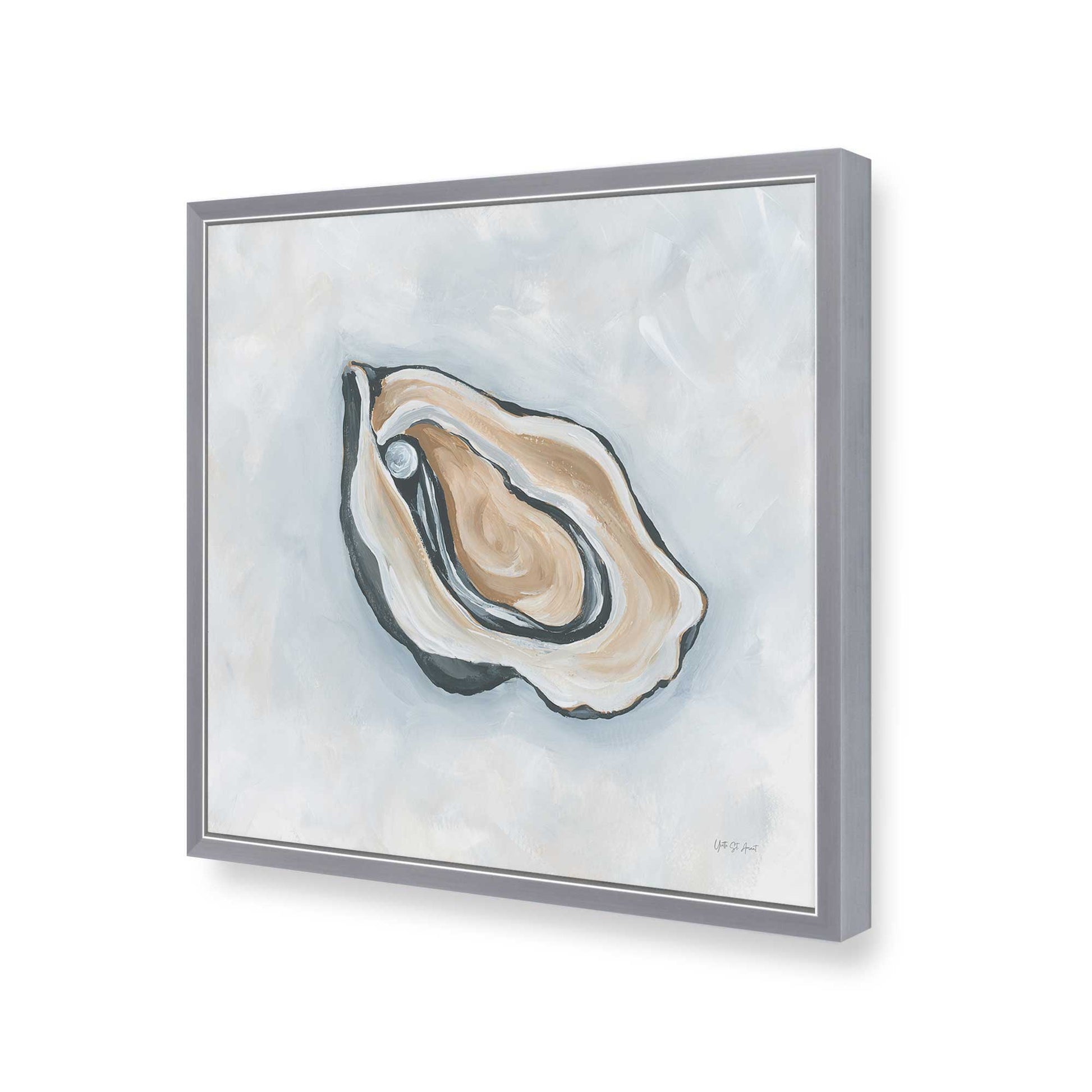 [Color:Polished Chrome], Picture of art in a Polished Chrome frame of the corner
