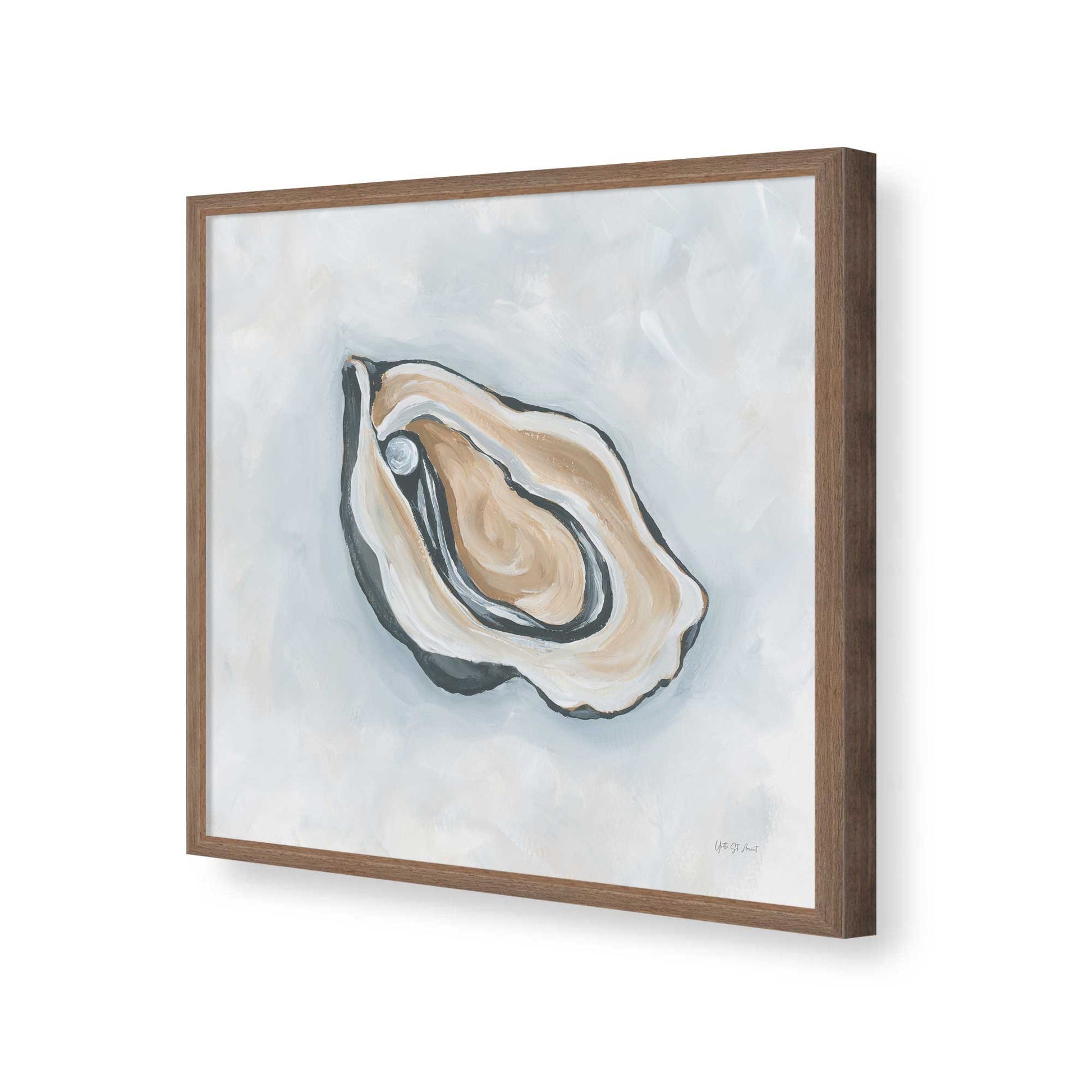 [Color:Walnut], Picture of art in a Walnut frame of the corner