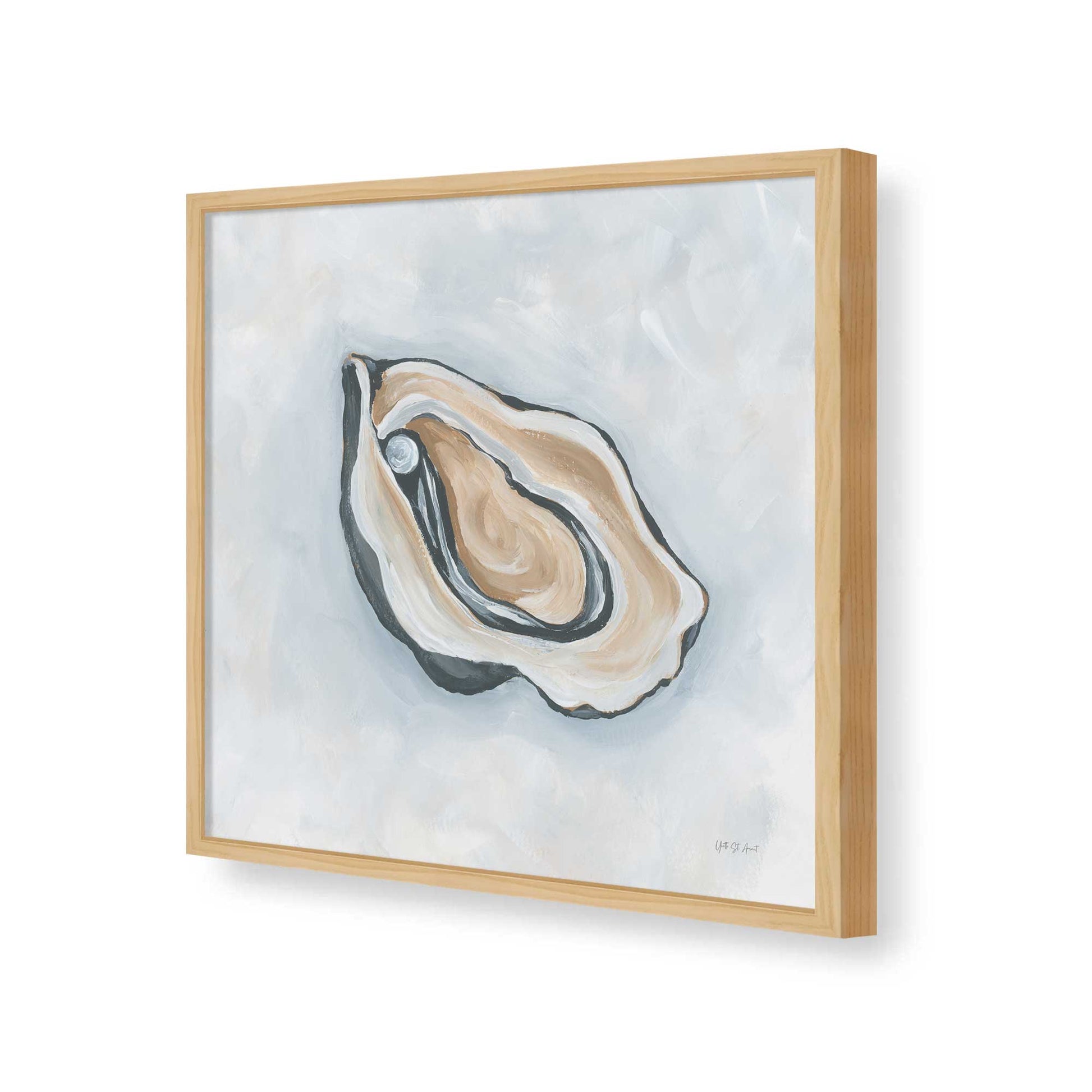 [Color:American Maple], Picture of art in a American Maple frame of the corner