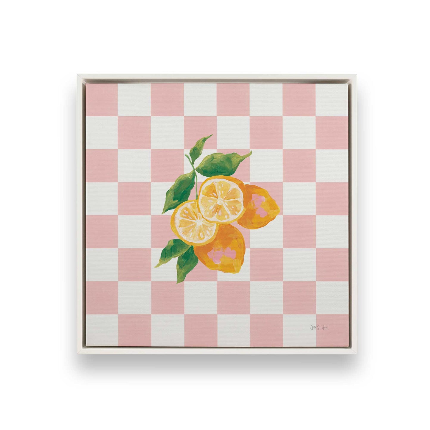 [Color:Opaque White], Picture of art in a White frame