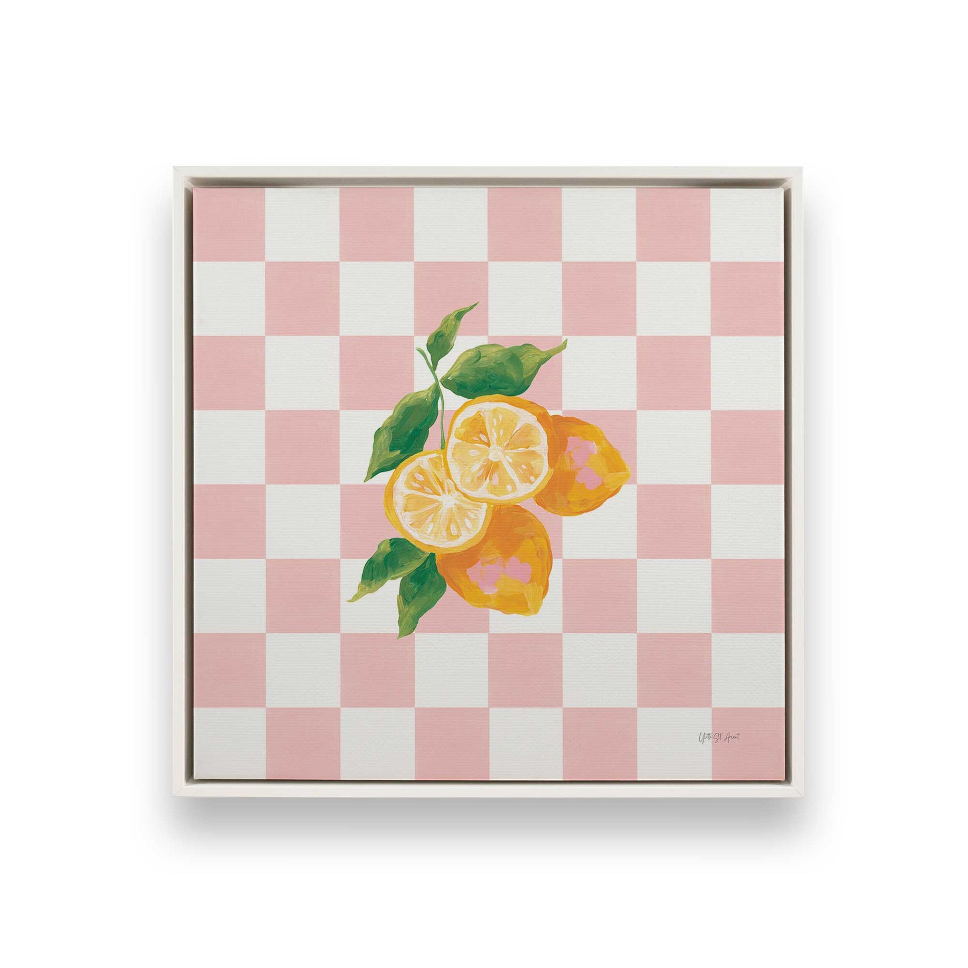 [Color:Opaque White], Picture of art in a White frame