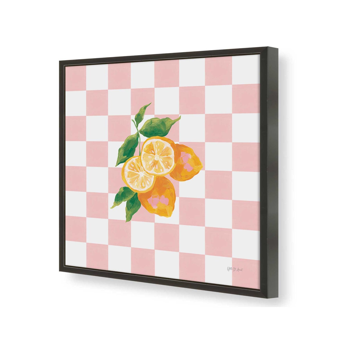 [Color:Satin Black], Picture of art in a Satin Black frame of the corner