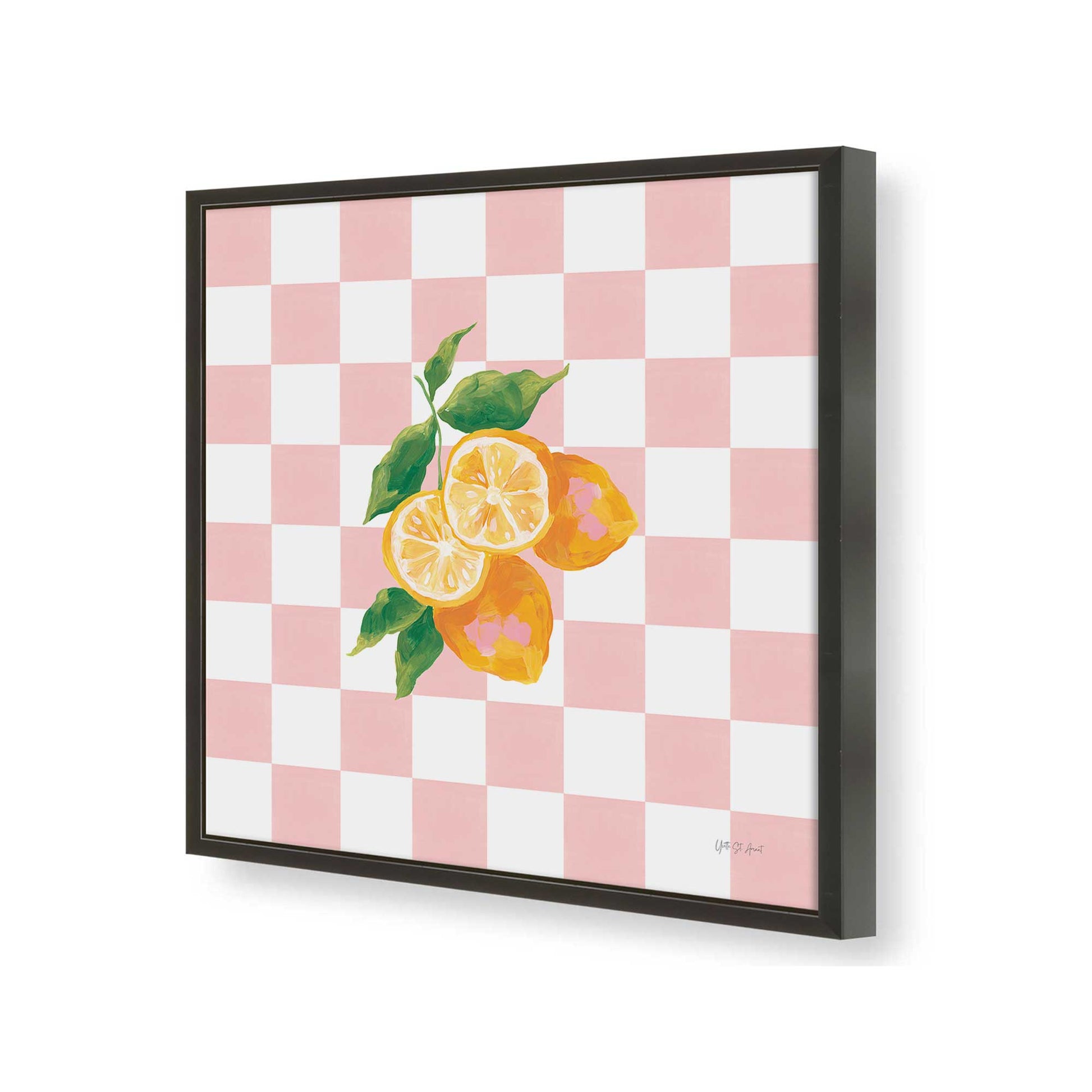 [Color:Satin Black], Picture of art in a Satin Black frame of the corner