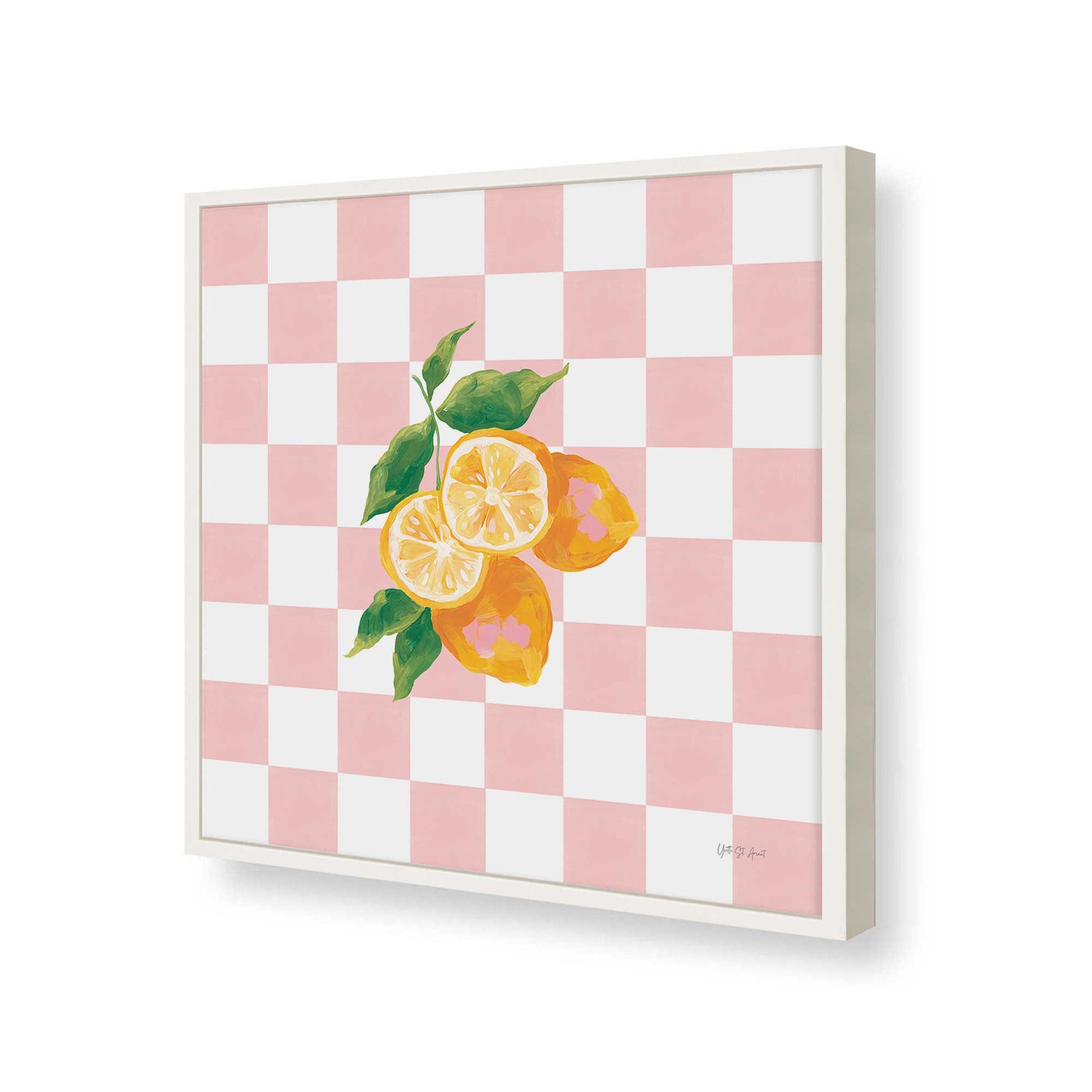 [Color:Opaque White], Picture of art in a Opaque White frame of the corner
