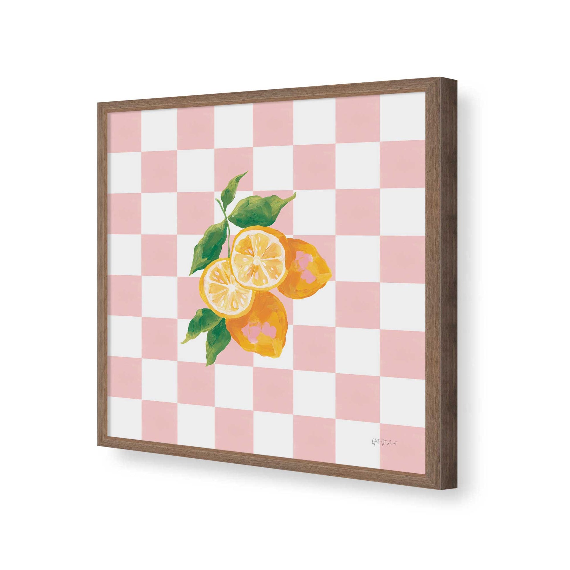 [Color:Walnut], Picture of art in a Walnut frame of the corner