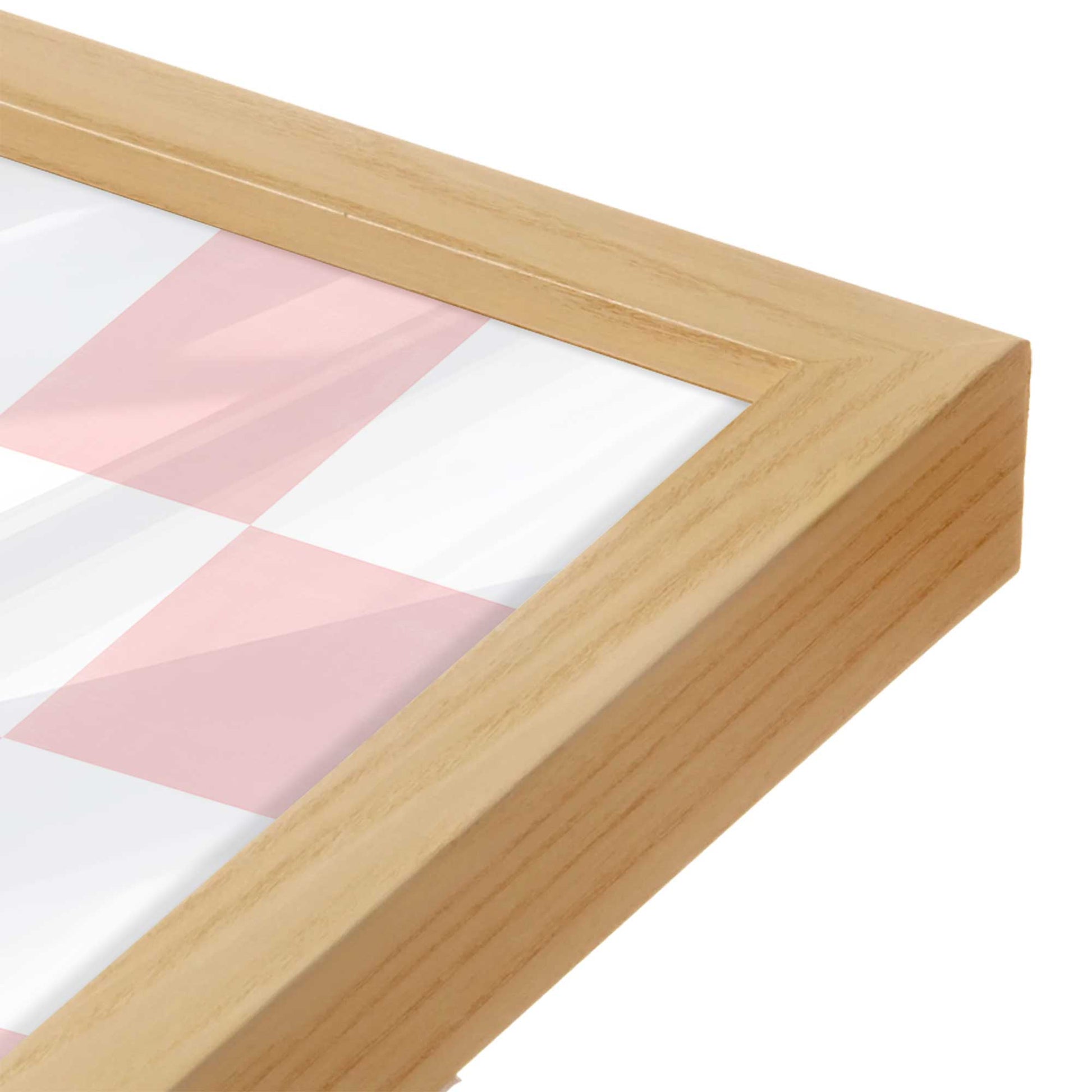 [Color:American Maple], Picture of art in a American Maple frame at an angle