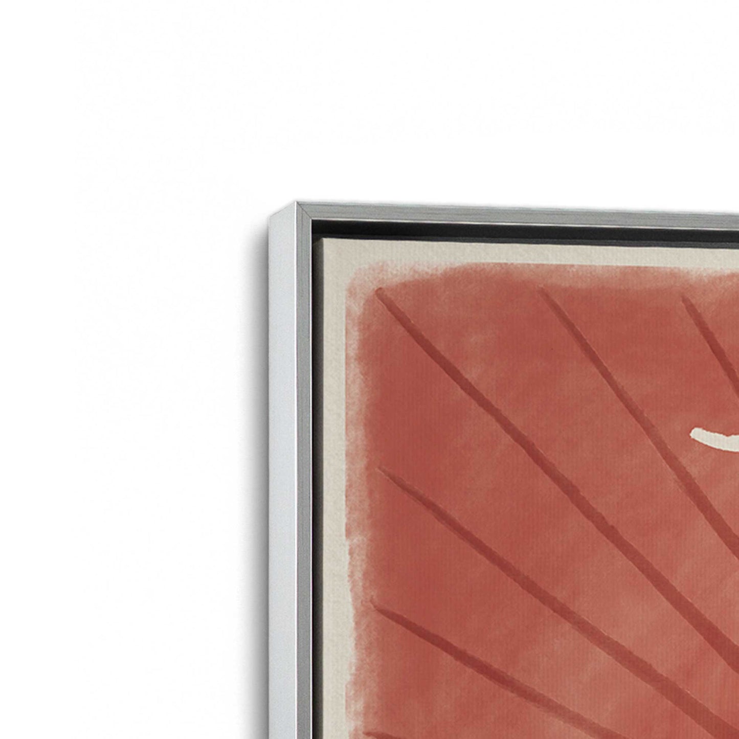 [Color:Polished Chrome], Picture of art in a Polished Chrome frame at an angle