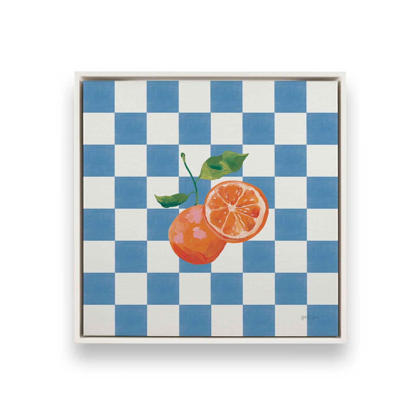 [Color:Opaque White], Picture of art in a White frame