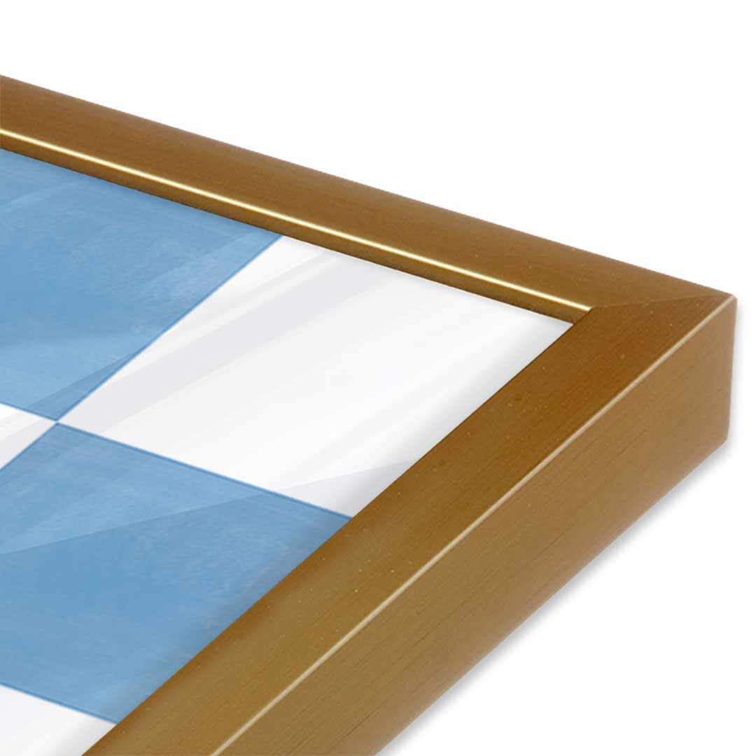 [Color:Polished Gold], Picture of art in a Polished Gold frame at an angle
