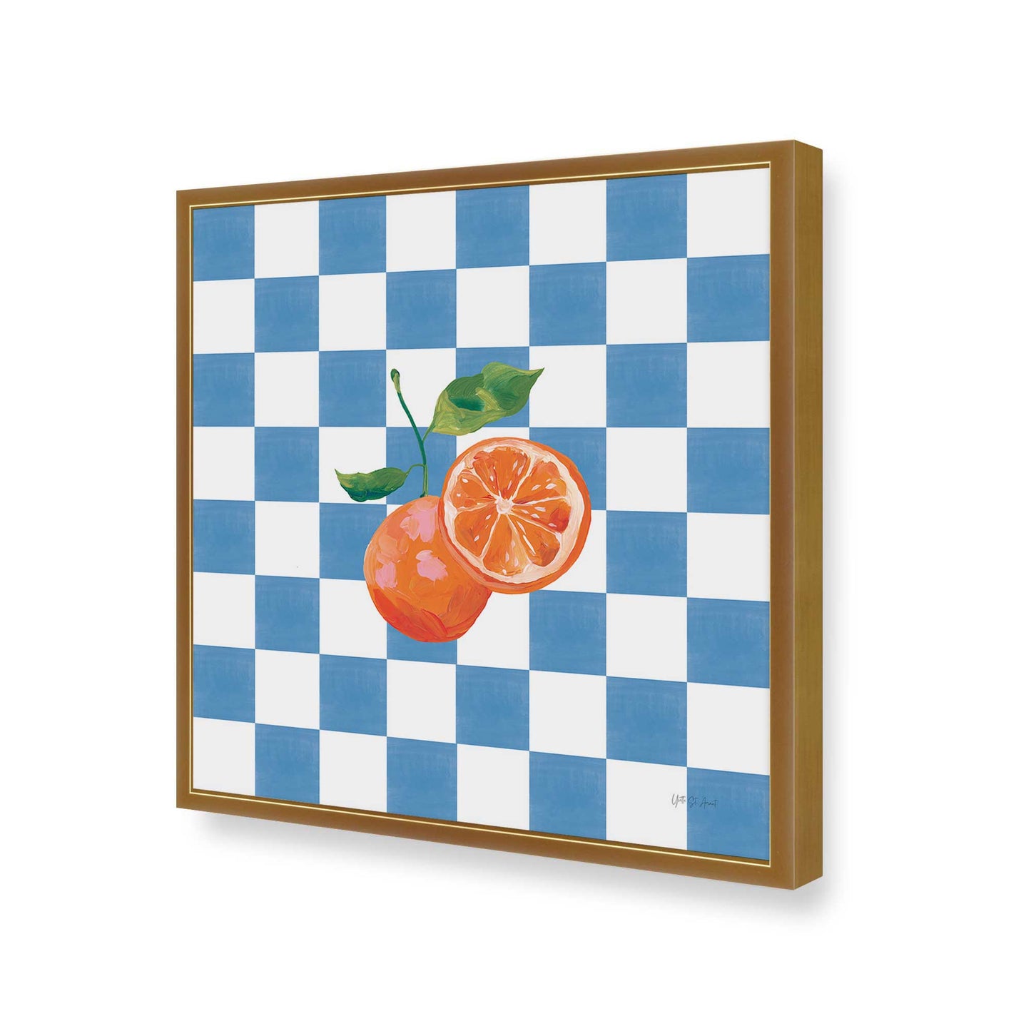 [Color:Polished Gold], Picture of art in a Polished Gold frame of the corner
