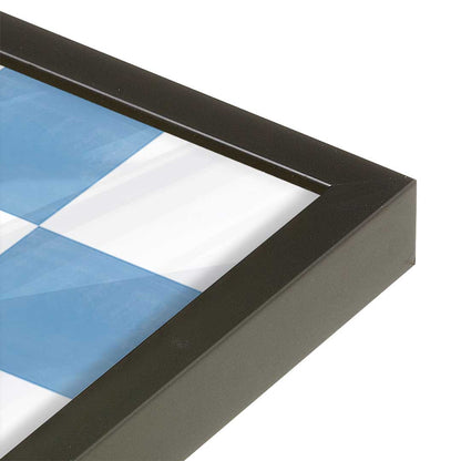 [Color:Satin Black], Picture of art in a Satin Black frame at an angle
