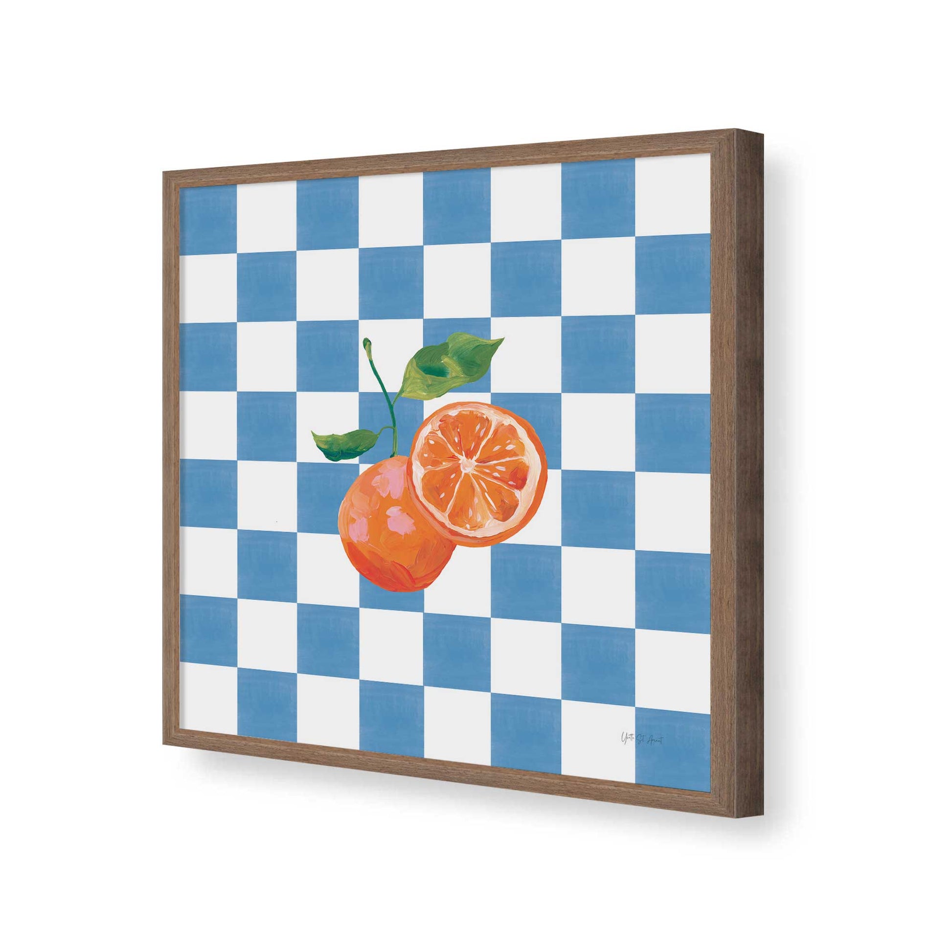 [Color:Walnut], Picture of art in a Walnut frame of the corner