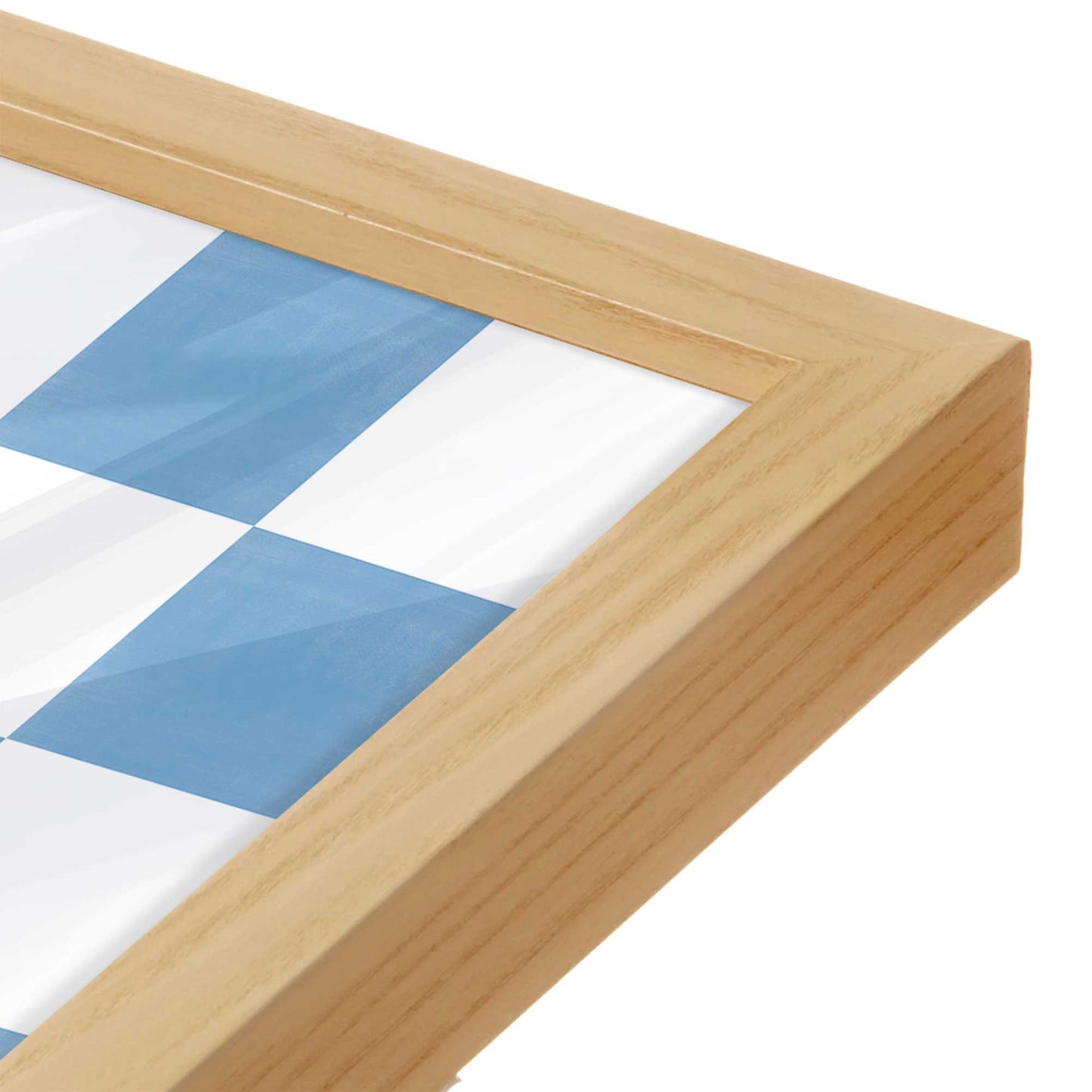 [Color:American Maple], Picture of art in a American Maple frame at an angle